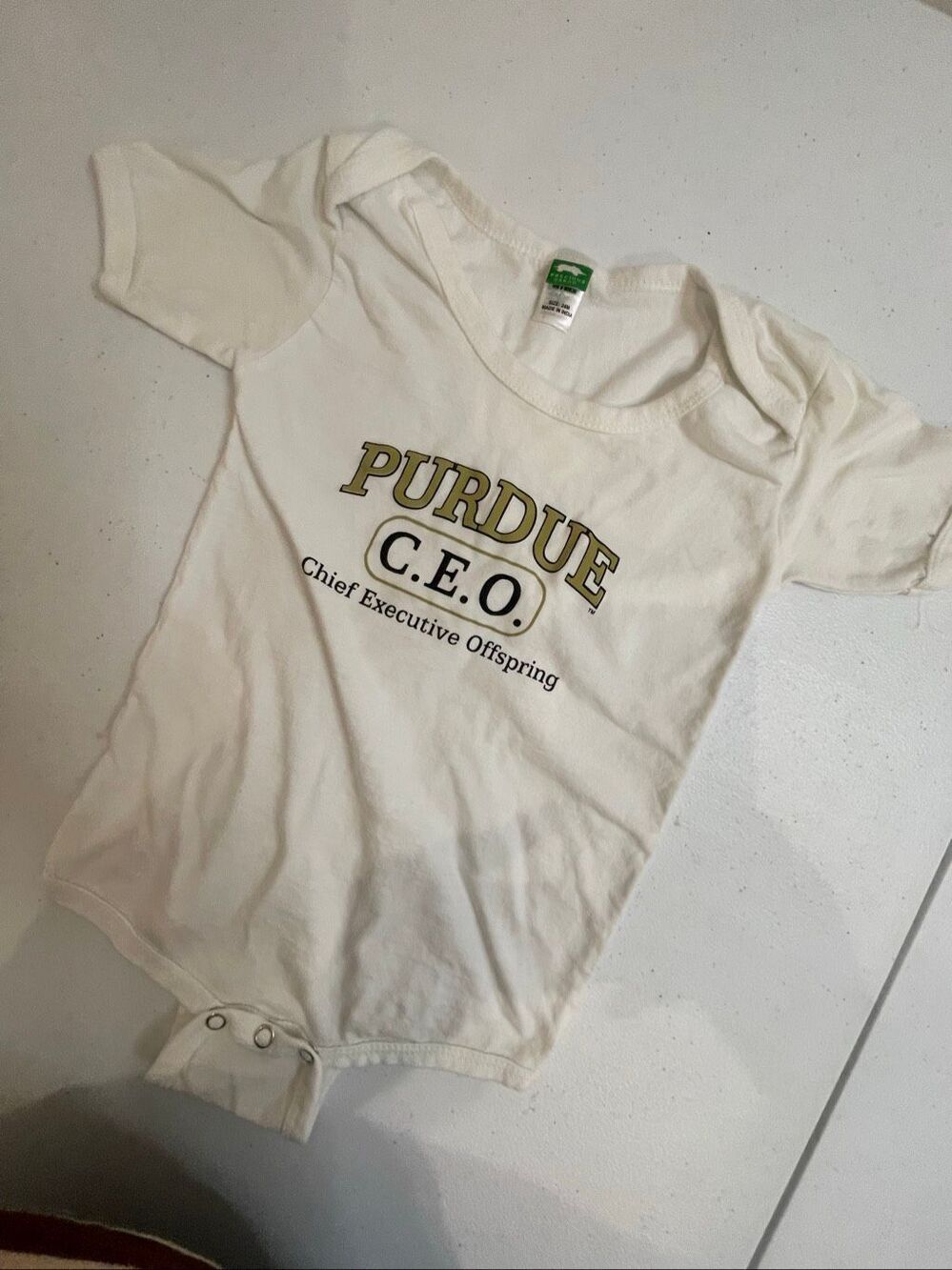 Purdue Boilermakers Baby Bodysuit 24M CEO Chief Executive Offspring